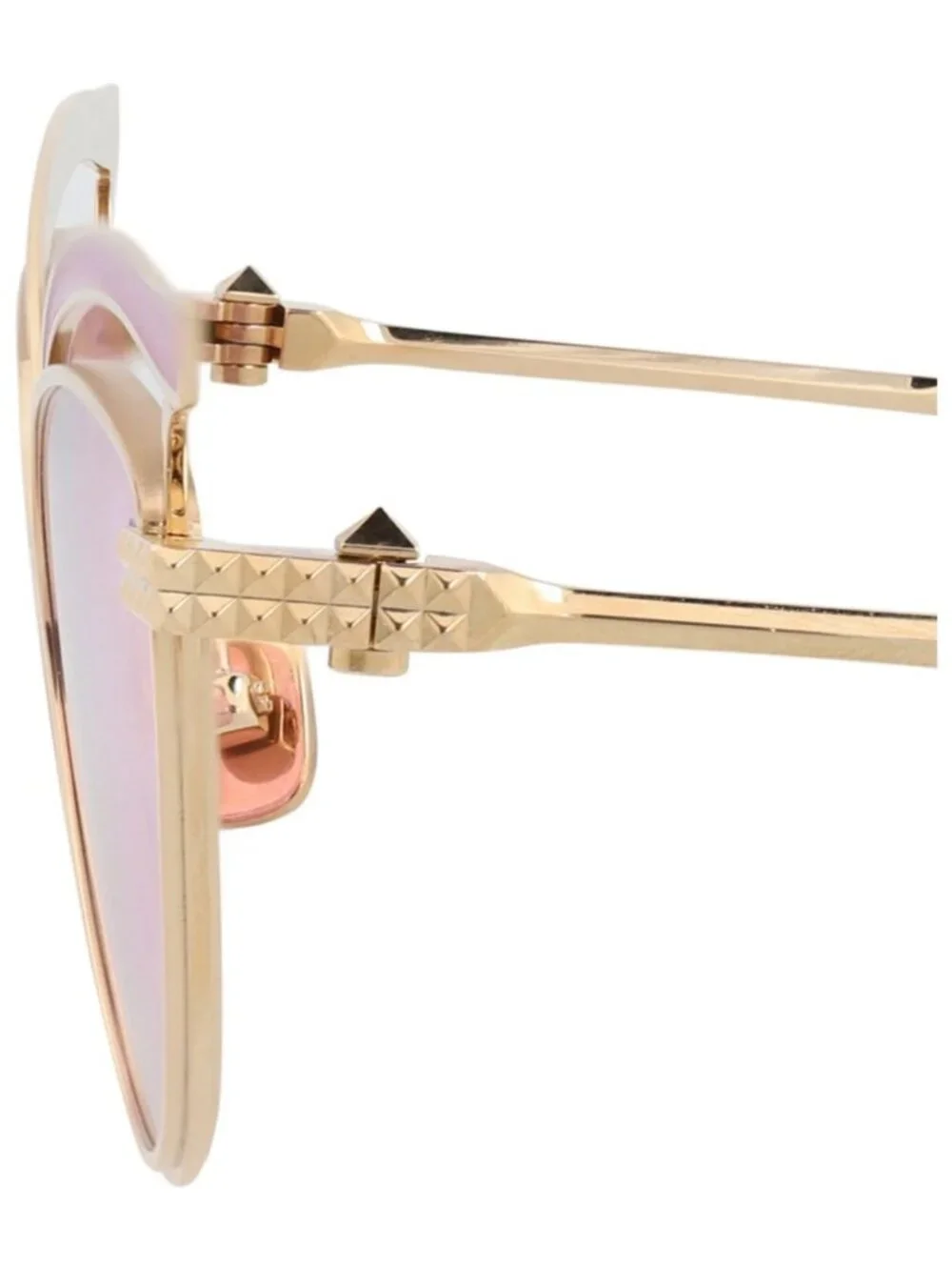 New Valentino Women's Eyeglasses Cat Eye Metal Frame Gold Gold Pink